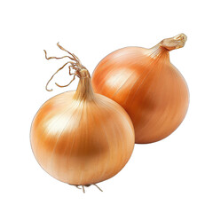 Two golden onions, close-up