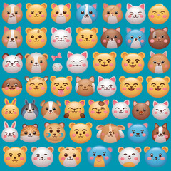 set vector illustration of a animal