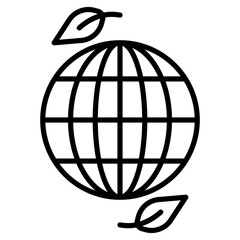 Eco-friendly globe with leaves, symbolizing the planet and environmentalism