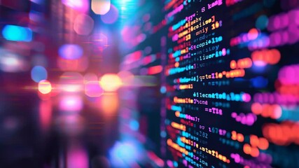 data display with neon color tones - Powered by Adobe