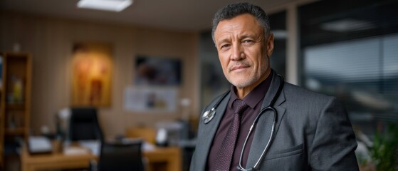 Fototapeta premium Medical professional portrait office environment high-quality image professional setting confident perspective