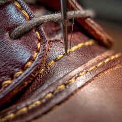 A shoe with a needle in it