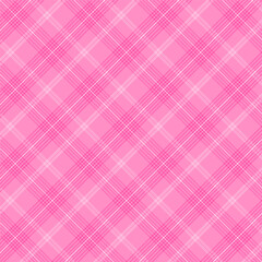 Plaid pattern with twill weave in pink.Tartan checkered seamless pattern.Vector illustration geometric background for fabric and prints.
