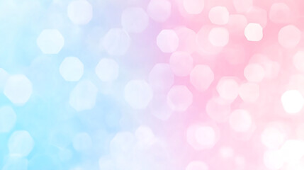 Fototapeta premium Abstract pastel blurred background with blue and pink bokeh lights creating a soft and dreamy feel.
