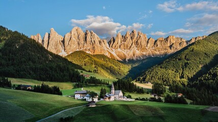Breathtaking Dolomite Mountains At Val Di Funes Northern Italy Scenic Landscape Panorama