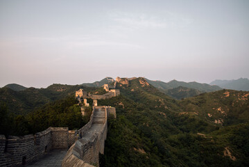 Historic Jinshanling Great Wall Stretching Across Rolling Mountains In Hebei Scenic Area