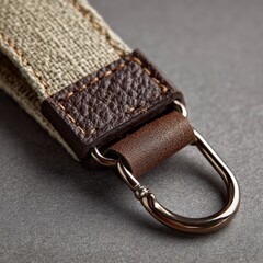 A brown leather strap with a metal clasp