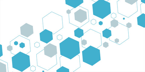 Abstract blue hexagon banner background. vector Eps10 vector
