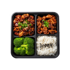 Delicious Teriyaki Chicken Bento Box with Rice and Broccoli
