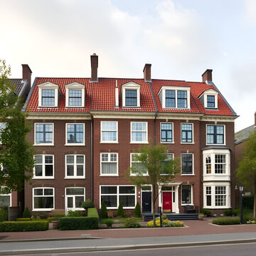 Huge triplex typically Dutch houses