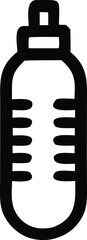 Simple black silhouette of a vintage microphone with a rectangular head and rounded body