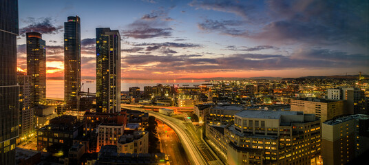 Downtown Skyline at Sunset