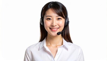 コールセンターのオペレーターの女性のポートレート