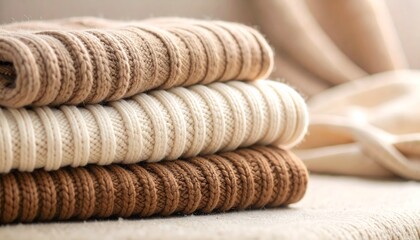 Abstract Knitted Wool Texture Background, Cozy Warm Minimal Fabric Pattern