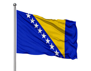 Bosnia and Herzegovina Flag Waving PNG