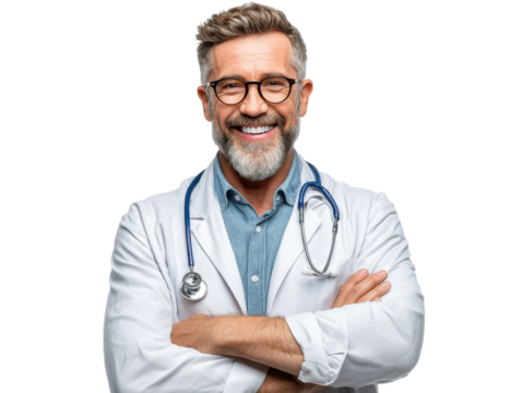 portrait of a male doctor with stethoscope