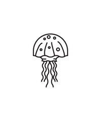 jellyfish icon, vector best line icon.