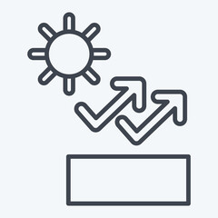Icon SPF. related to Spf and Sun symbol. line style. design editable