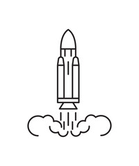 rocket icon, vector best line icon.