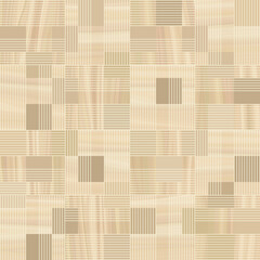 Abstract geometric background. Creative vector design. Wood texture combined with stripes and squares. Perfect for wallpaper and flooring.
