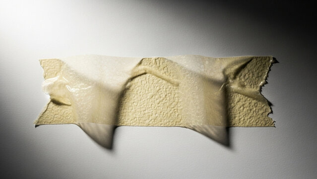 Abstract Adhesive Residue: A Study of Texture and Surface Transformation on a Wall 74 characters