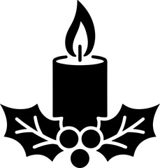 Christmas Candle Vector Art