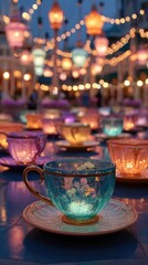 Teacup Ride at Night