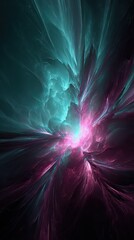 Abstract Cosmic Tapestry Nebulae Swirling Light Show