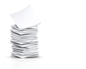 Stack of blank sheets