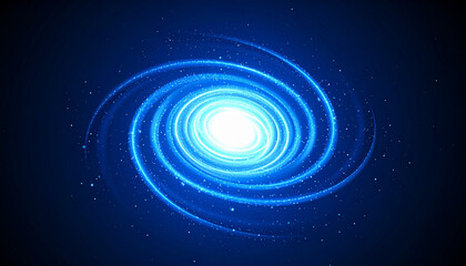 Obraz premium 星々に囲まれた光の渦銀河