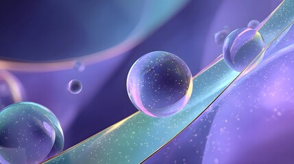 Abstract bubbles with gradient background