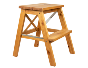 Portable Foldable Step Stool for Home Use, isolated on transparent background PNG