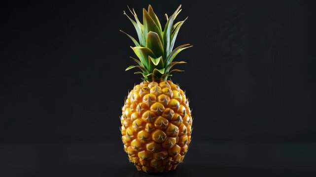 Fresh cut pineapple on white background, delicious tropical fruit.