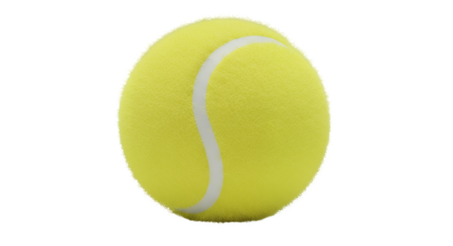Tennis ball isolated on white background