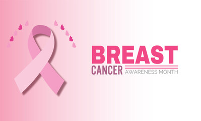 Breast Cancer Awareness Month Campaign design for poster, banner, Illustration isolated on background