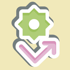 Sticker UV. related to Spf and Sun symbol. design editable