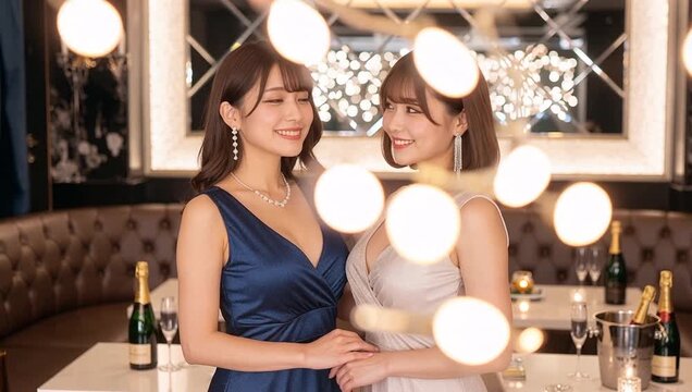 2人の高級キャバクラのホステス・キャバ嬢たち