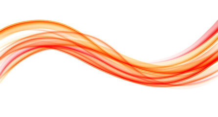 Bright orange Abstract Flow Line Digital Artwork