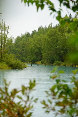 A Glacier Blue River in South Central Alaska 