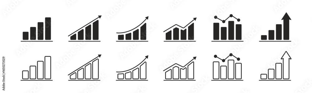 Poster statistic icon. 3d financial analysis stats icon. growing graph. business chart symbol. growths char
