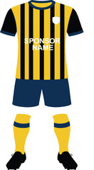 Yellow and Blue Football Kit Design