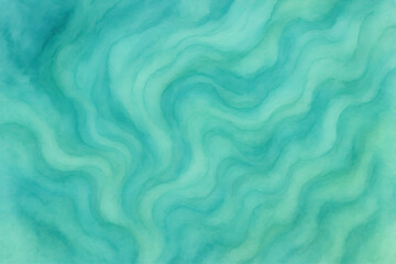 Fototapeta premium A wave with a blue background. The brushstrokes are visible, giving the painting a textured and organic feel. The overall mood of the painting is calm and serene
