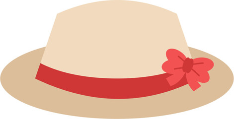 Woven Straw Hat with Ribbon Picnic Fashion Style 