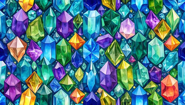 Colorful gemstone pattern