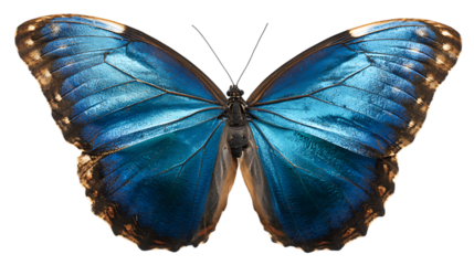 blue butterfly isolated on white background