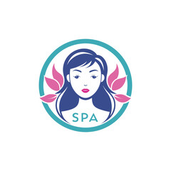 Spa logo simple Woman face logo icon vector Woman face logo	