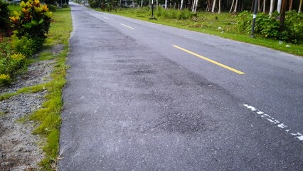 view of a rural highway in the morning 