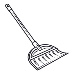 Illustration of a dustpan for cleaning floors isolated on white background