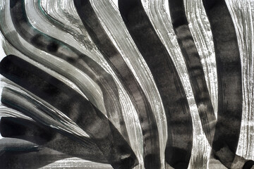 Abstract black ink brush strokes texture