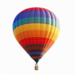 Fototapeta premium Colorful hot air balloon against white background (7)